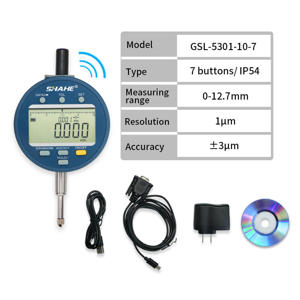 GSL-5301-7 0.001mm带7个按钮的无线数字指示器